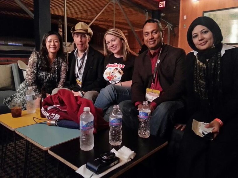 SXSW 2013 Author's party (@AnnTran, @SteveGarfield, Kerry Gorgone, myslef, Amna Nadim)