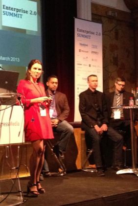 Enterprise 2.0 Summit 2013, Paris (L-to-R: Anna Van Wassanaer, Rawn, Lee Bryant, Harald Schirmer)