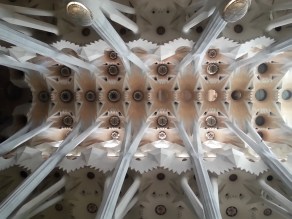 The structure of the ceiling of Basílica i Temple Expiatori de la Sagrada Familia, Barcelona (Image: Rawn Shah, 2013)